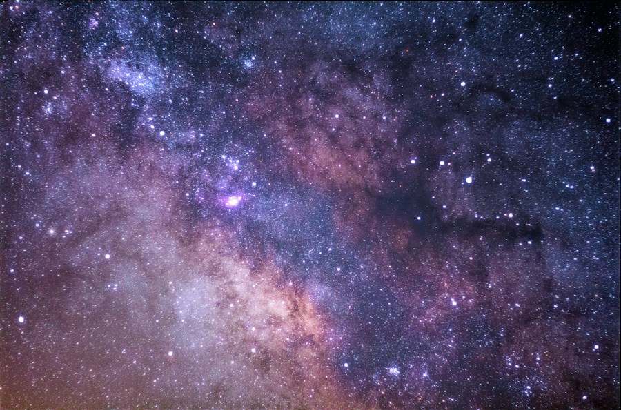 Cosmic nebula representing Rahu and Ketu karmic patterns
